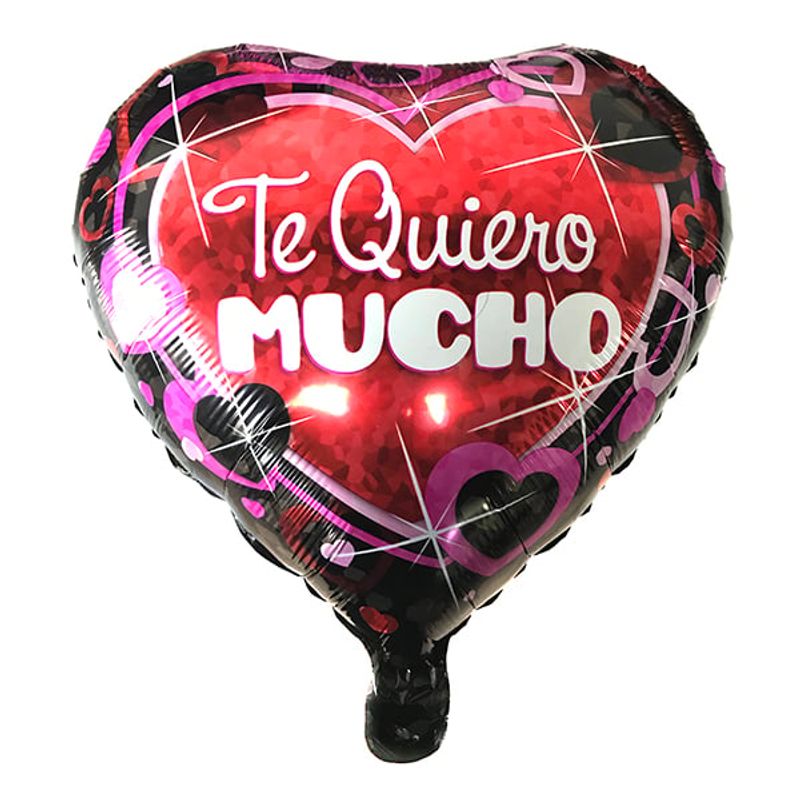 GENERICO - GLOBO METALICO 18 TE QUIERO MUCHO X50 UNI