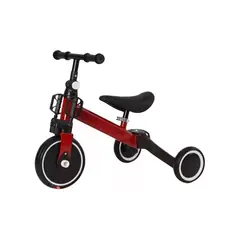 GENERICO - Bicicleta De Equilibrio Y Triciclo 3 En 1 Plegable Rojo