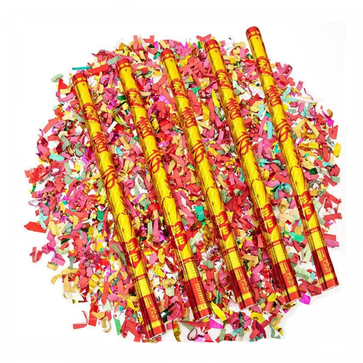 ANENG - Pack X 5 Lanza Confeti Cotillón Fiesta Fin De Año 60cm