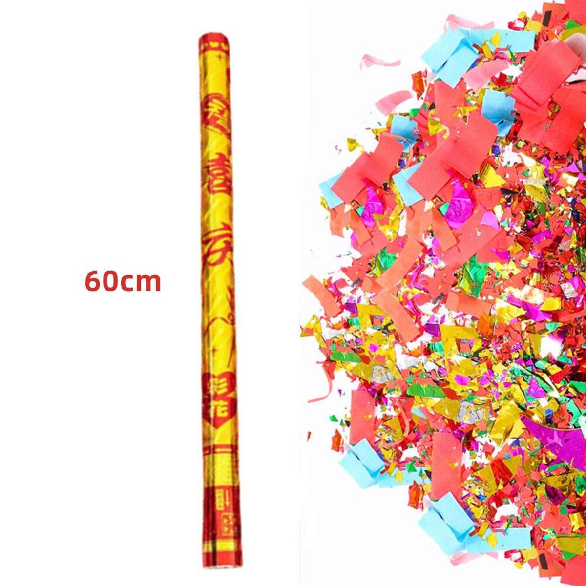 ANENG - Pack X 5 Lanza Confeti Cotillón Fiesta Fin De Año 60cm