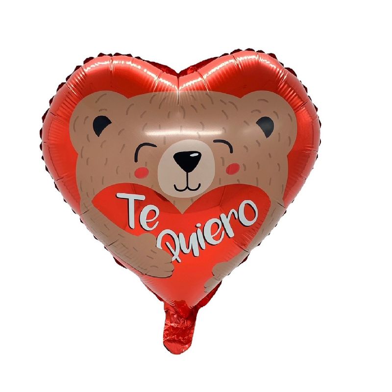 GENERICO - GLOBO METALICO 18 TE QUIERO OSITO X50 UNI