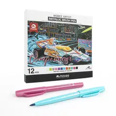 GENERICO - Marcadores Lápices Metálicos Set 12 Colores Profesional