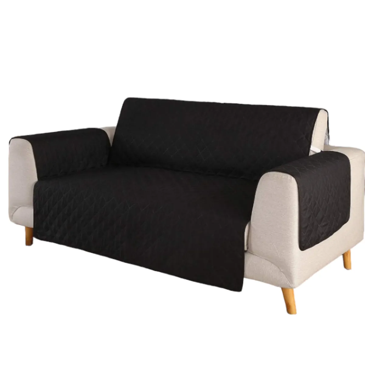 GENERICO - Cubre Sofa de 2 cuerpos con ligas Sujetadoras y ANTI-DERRAME