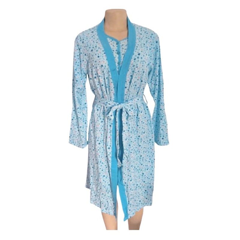 MEDIA LUNA - Pack pijama bata para levantarse y camisola