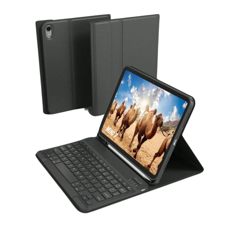 GENERICO - Carcasa Para iPad Mini 7 Gen (8.3) + Teclado Español Ñ