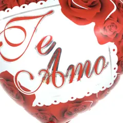 GENERICO - GLOBO METALICO 18 TE AMO ROSAS X 1UNI