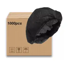 GENERICO - Cofias Gorro Negro 1000 Unidades Gorro Clip Doble Elastico