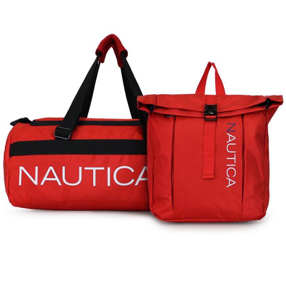 NAUTICA - Bolso Valar + Mochila Bend roja Nautica