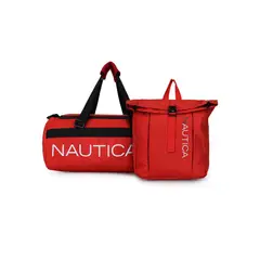 NAUTICA - Bolso Valar + Mochila Bend roja