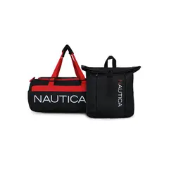 NAUTICA - Bolso Valar + Mochila Bend negra