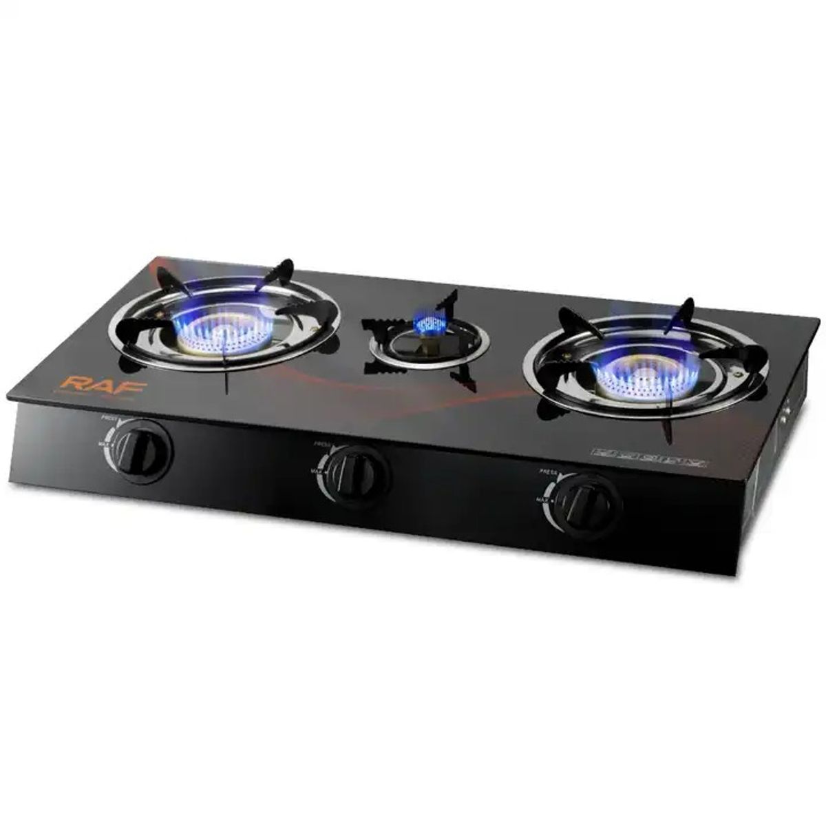 GENERICO - Cocina Encimera A Gas Vidrio Templado Line 2 Platos Regular