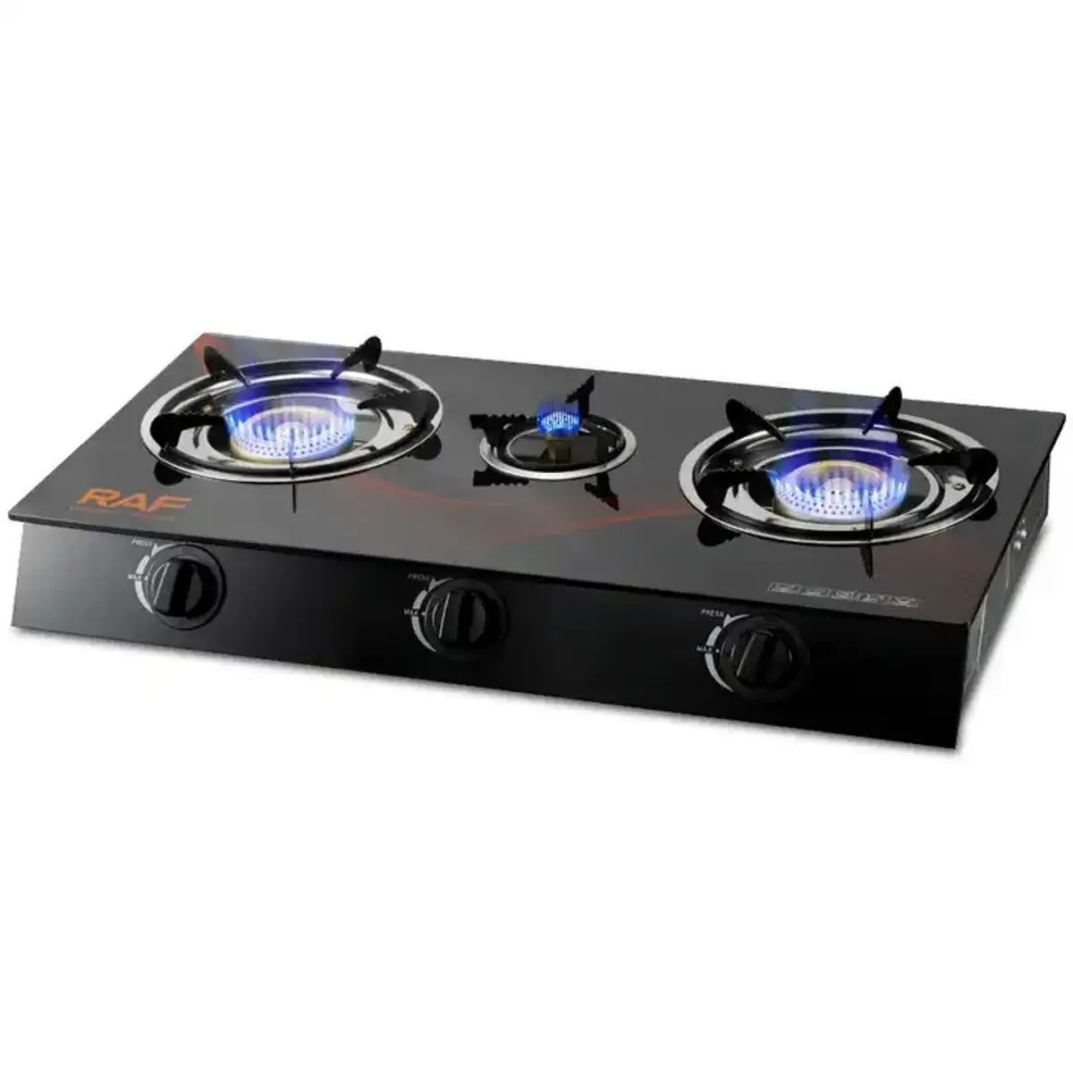 GENERICO - Cocina Encimera A Gas Vidrio Templado Line 2 Platos Regular