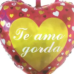 GENERICO - GLOBO METALICO 24 TE AMO GORDA X1 UNI