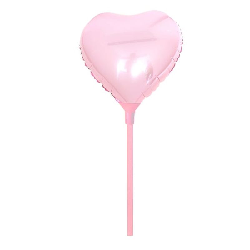 GENERICO - GLOBO METALICO 8.5 CORAZON ROSADO X1 UNI