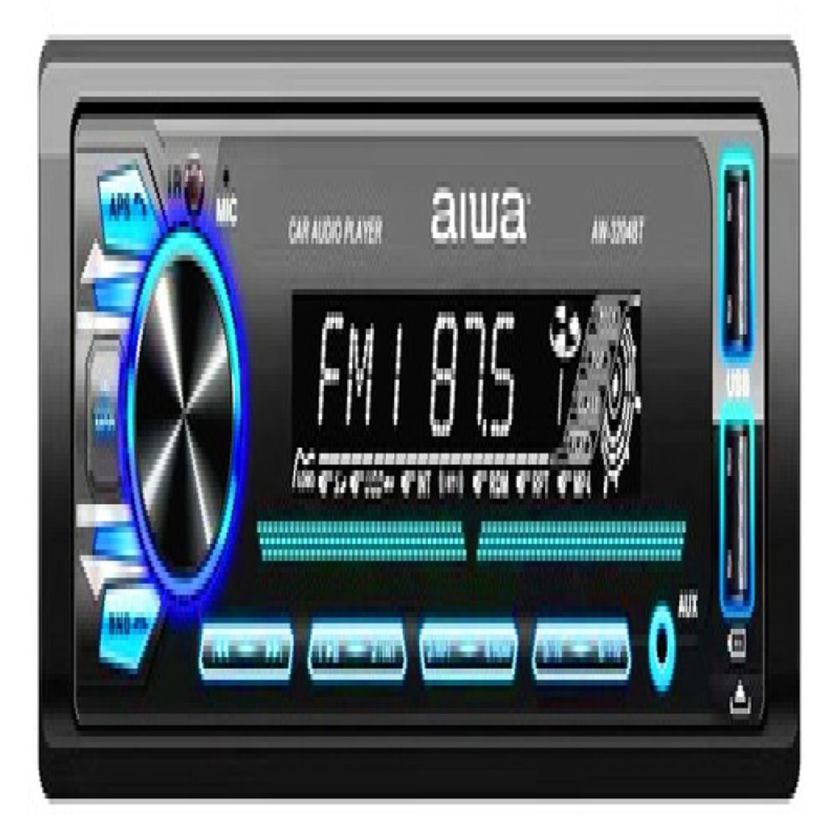 AIWA - Radio Auto 1 Din Aiwa Bluetooth Mp3 Usb Sd Rca Aw-3240bt