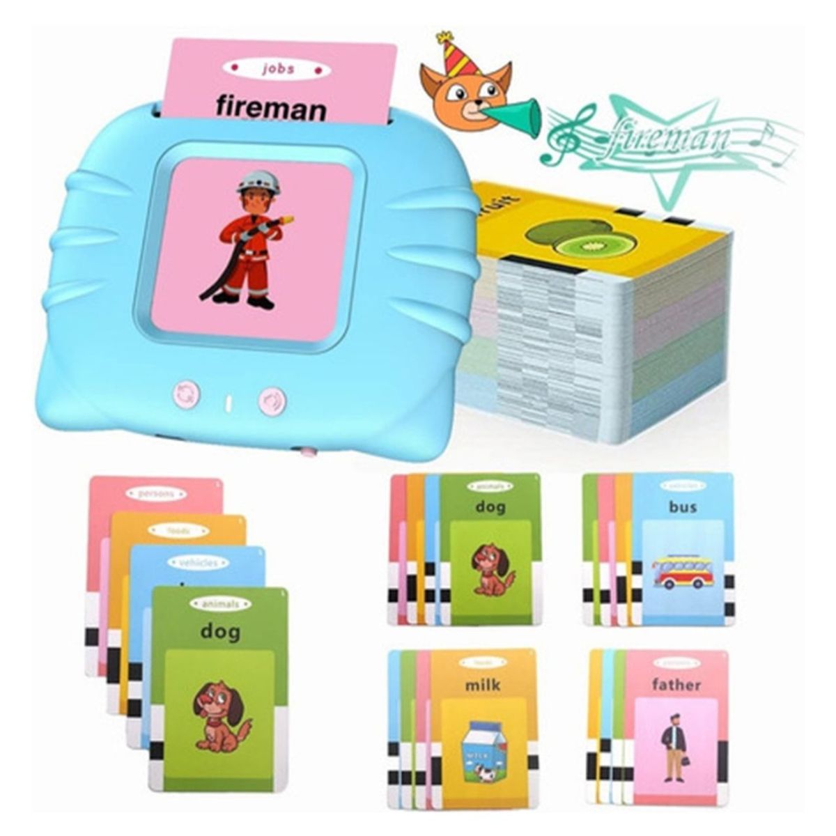 GENERICO - Máquina Didáctica Con 112 Tarjetas Español-inglés Para Niños