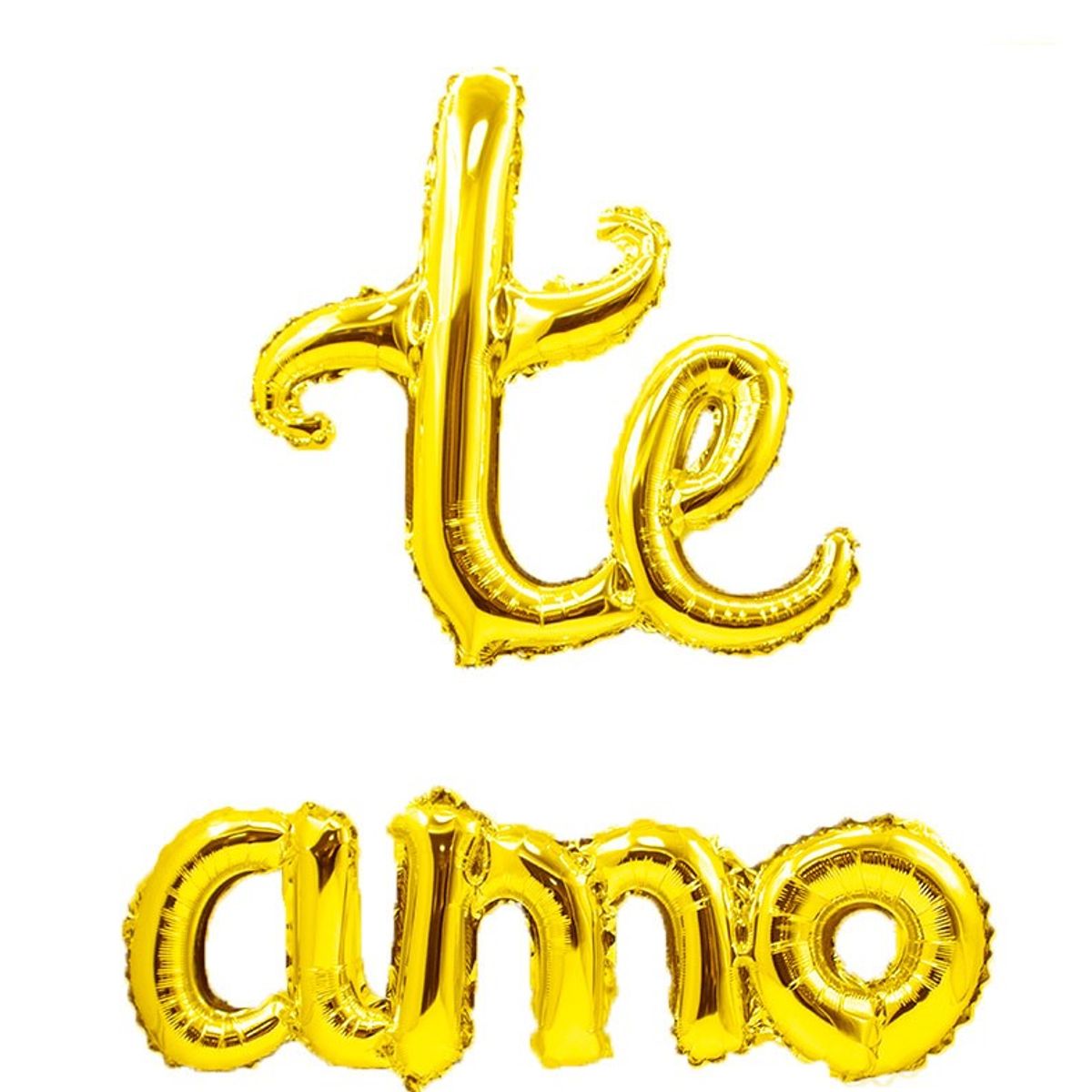 GENERICO - GLOBO METALICO TE AMO CURSIVO DORADO X1 UNI