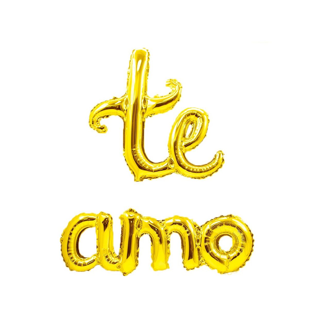 GENERICO - GLOBO METALICO TE AMO CURSIVO DORADO X1 UNI