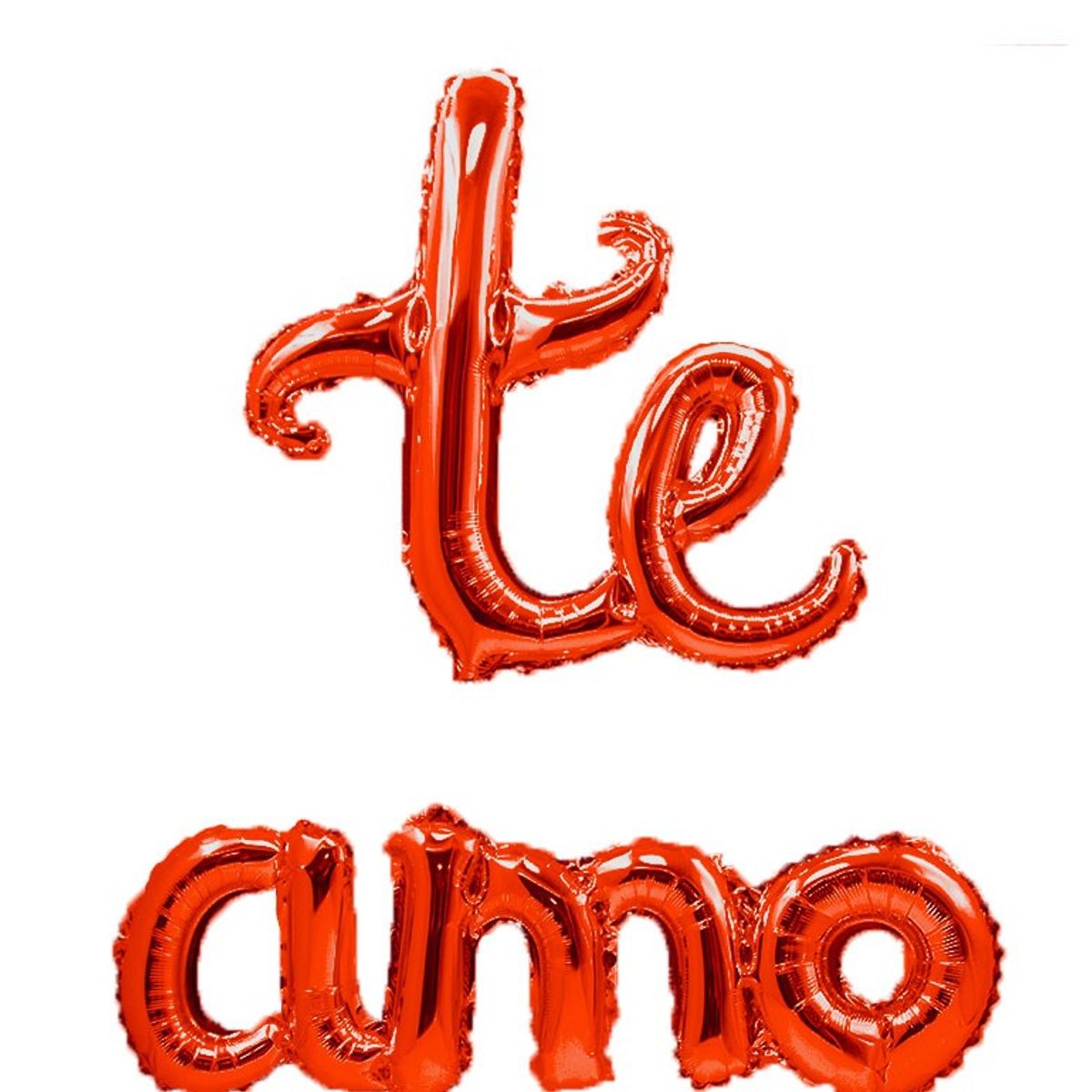 GENERICO - GLOBO METALICO TE AMO CURSIVO ROJO X1 UNI