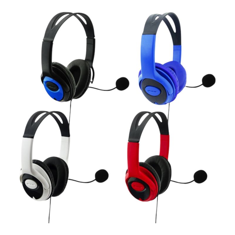 GENERICO - Audifonos Para Gamer Con Microfono Para PS4 BS-403 Plug 35Mm blanco