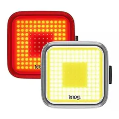 GENERICO - Pack Luz Led Bici Delanetra +trasera Blinder Square Knog Usb