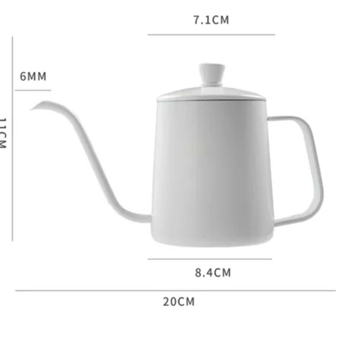 GENERICO - Tetera Cuello Cisne Negra 350 Ml Café Te De Acero Inoxidable