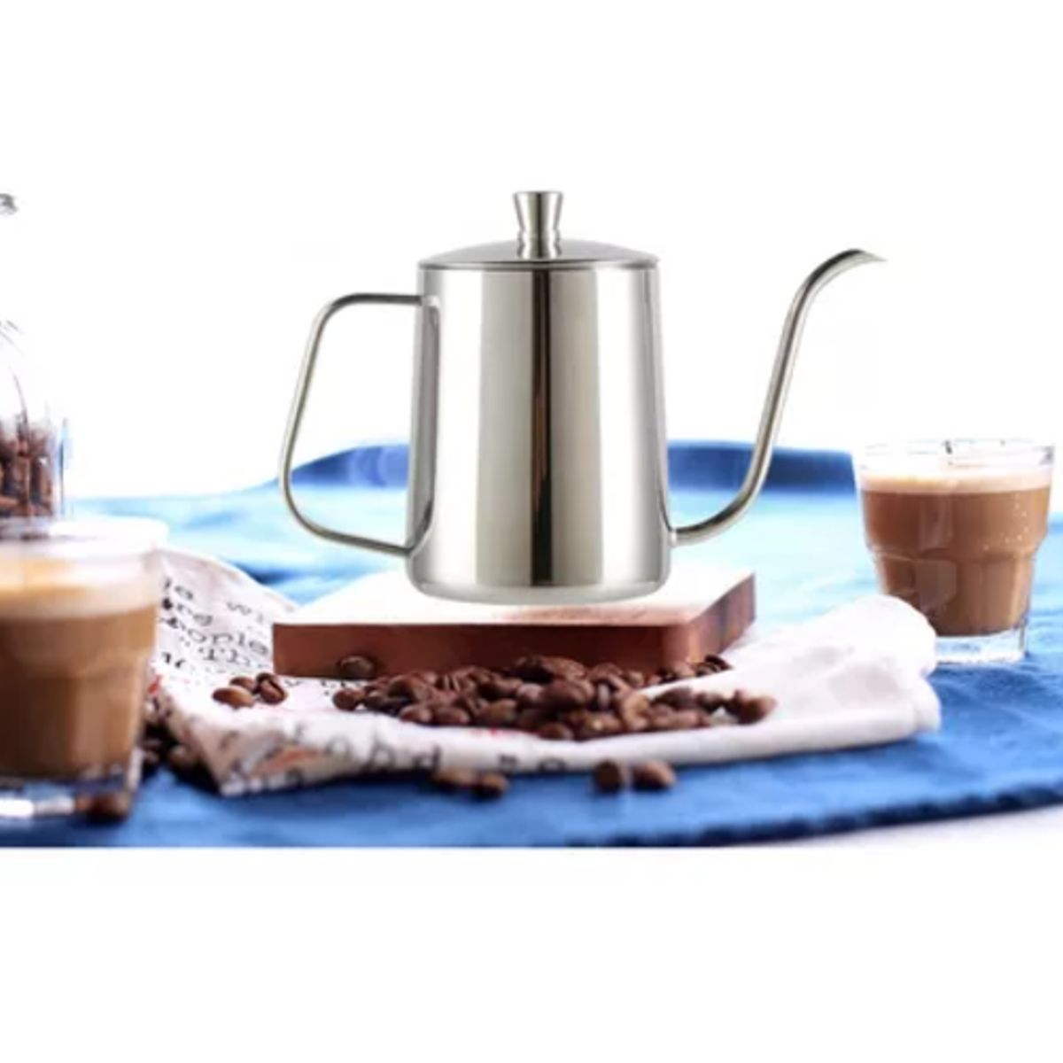 GENERICO - Tetera Cuello Cisne Negra 350 Ml Café Te De Acero Inoxidable