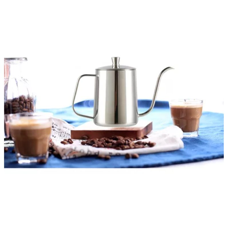 GENERICO - Tetera Cuello Cisne Negra 350 Ml Café Te De Acero Inoxidable
