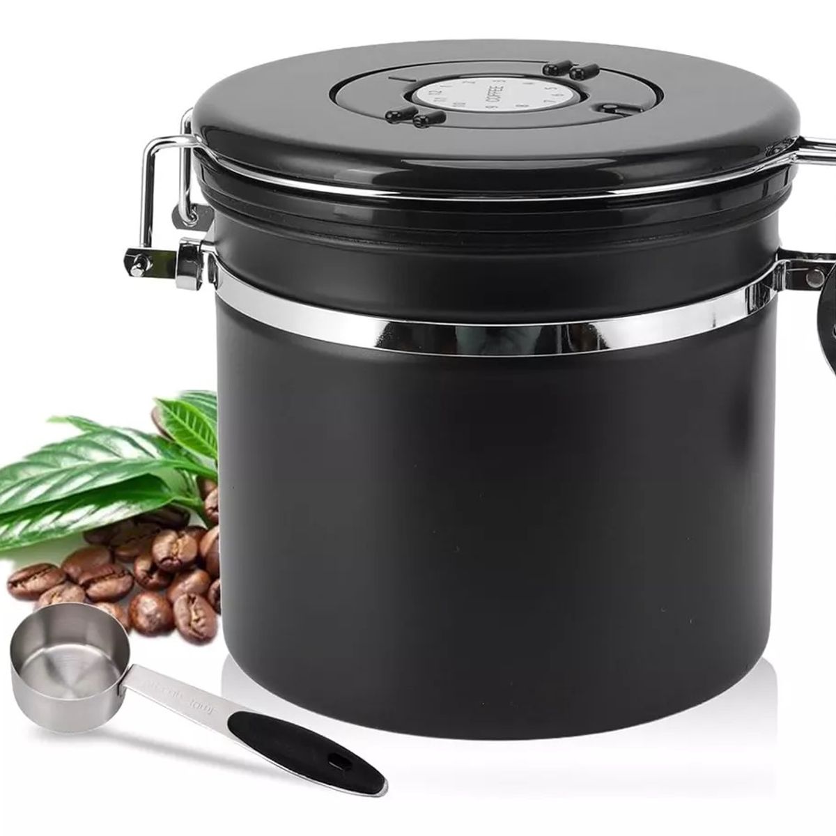 KUANGYE - Tarro Contenedor Hermético De Café De 1200mL Con Cuchara