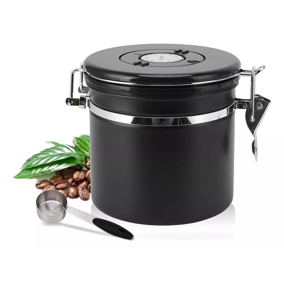 KUANGYE - Tarro Contenedor Hermético De Café De 1200mL Con Cuchara