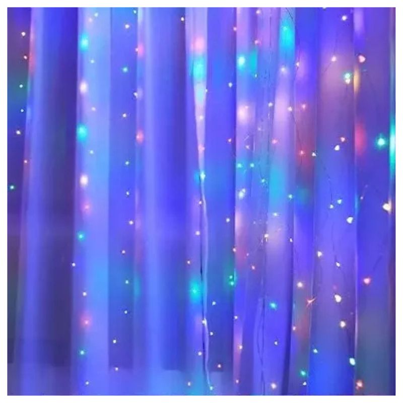 GENERICO - Luces de Cortina Multicolor Ancho