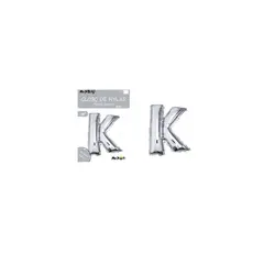 GENERICO - Globo Metálico Plateado 40cm Letra K