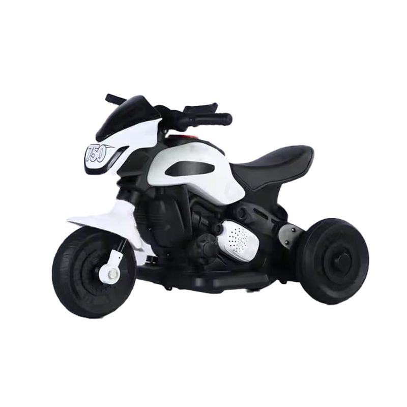 U BUY - Moto Bateria Recargable Deportiva Para Niños 3 Ruedas Blanco