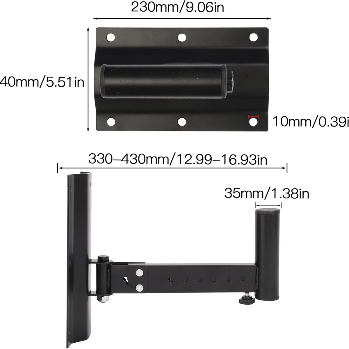 KUANGYE - Soporte De Bafle Bocina Pared Base Pedestal Stand 50kg 2pcs