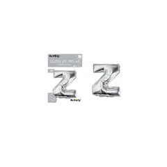 GENERICO - Globo Metálico Plateado 40cm Letra Z