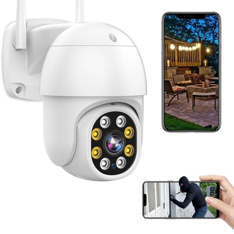KUANGYE - Camara de Seguridad Robótica 1080p PTZ Wifi WaterProof IP66