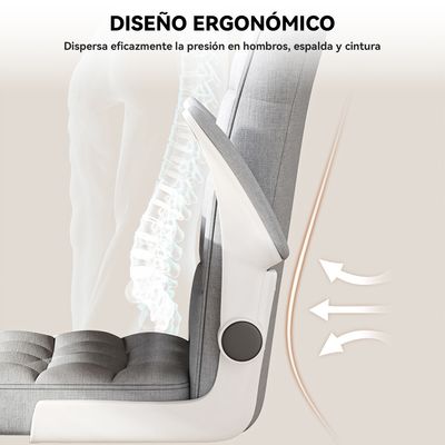 Imagen 2 del producto Silla de Escritorio Oficina de Tela Acolchada Giratoria Ergonómica