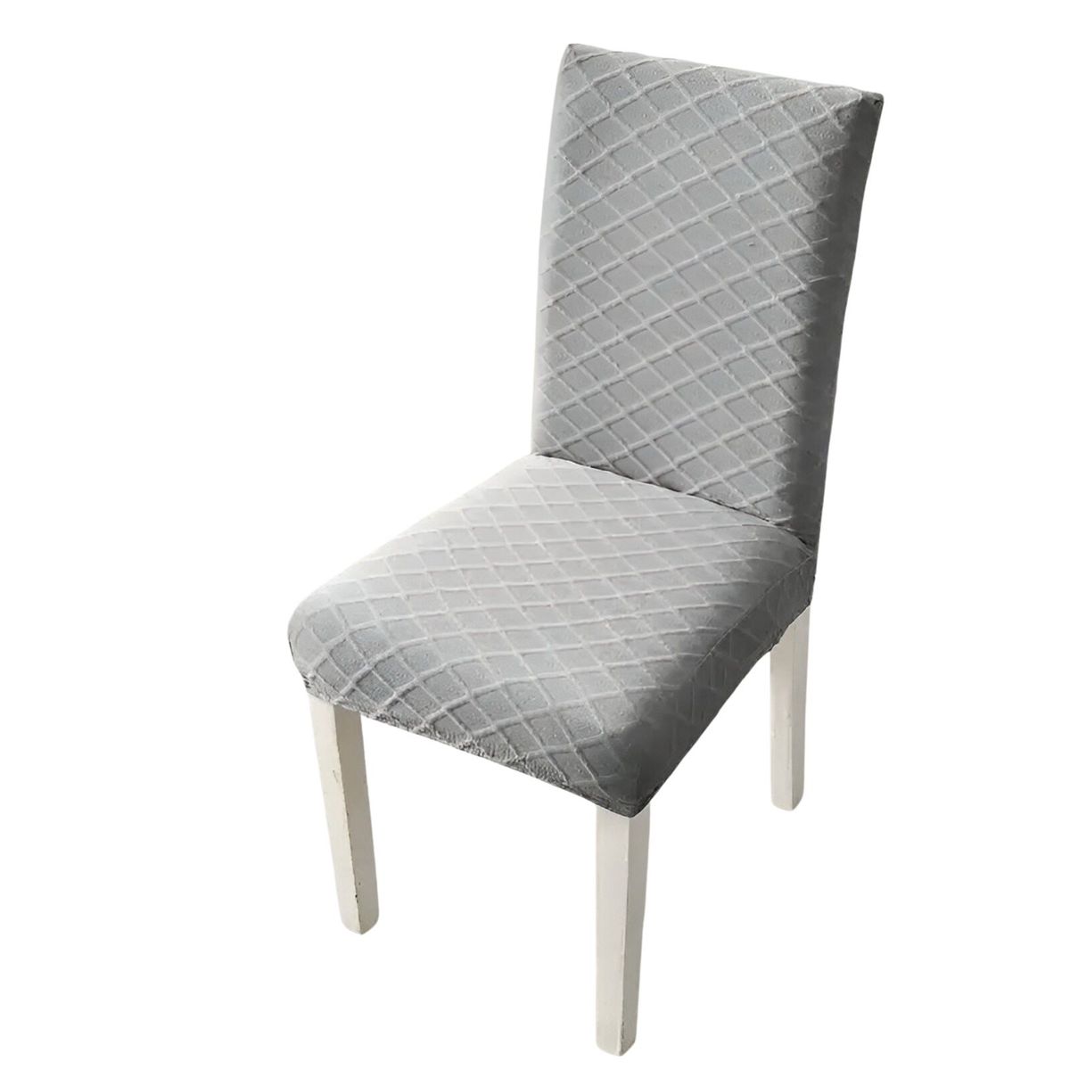 GENERICO - PACK DE 6 FUNDAS CUBRE SILLAS DE COMEDOR  GRIS CLARO