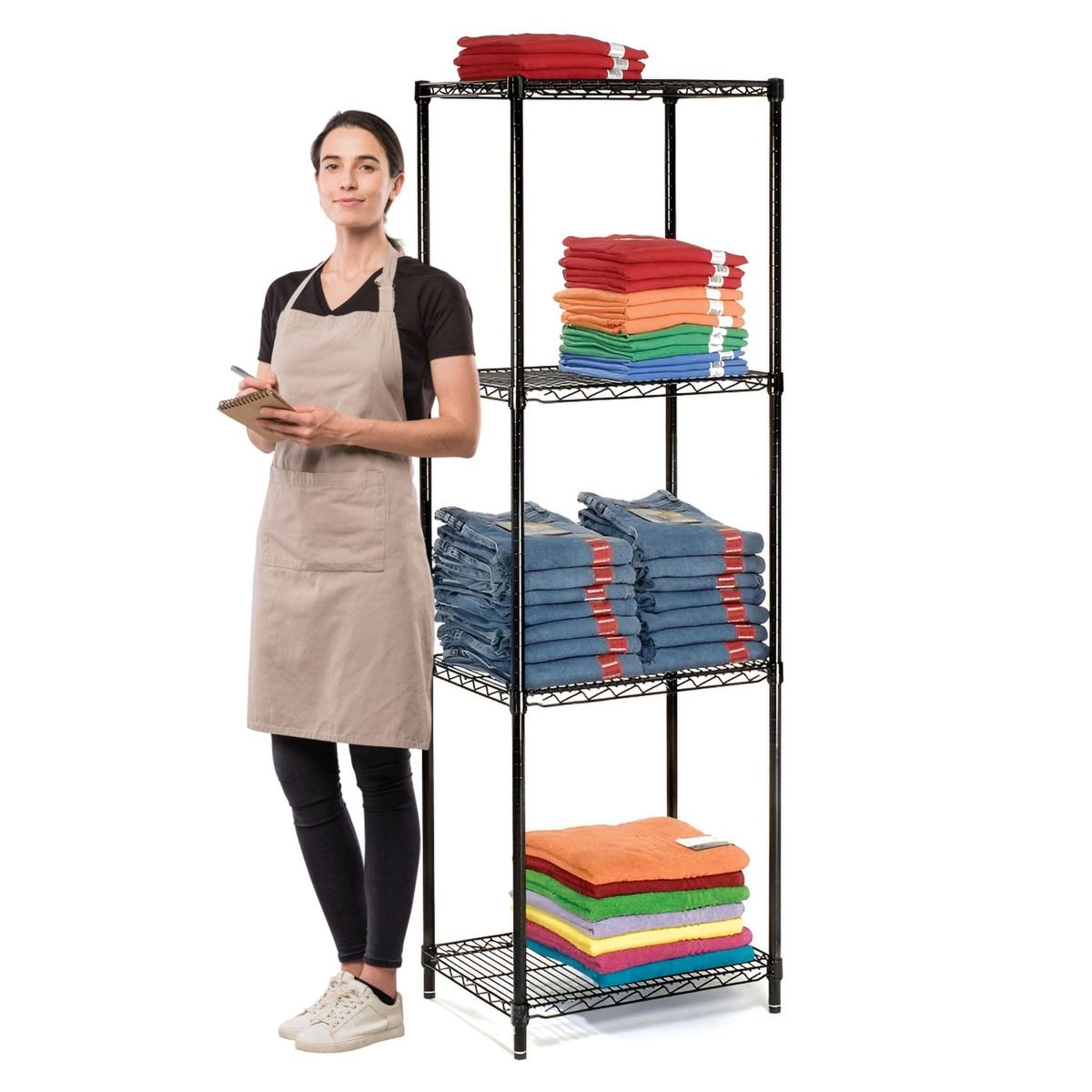 PROCHEF - Estante 60x45x180 cm. Epoxico 4 Bandejas Capacidad 800 kg.