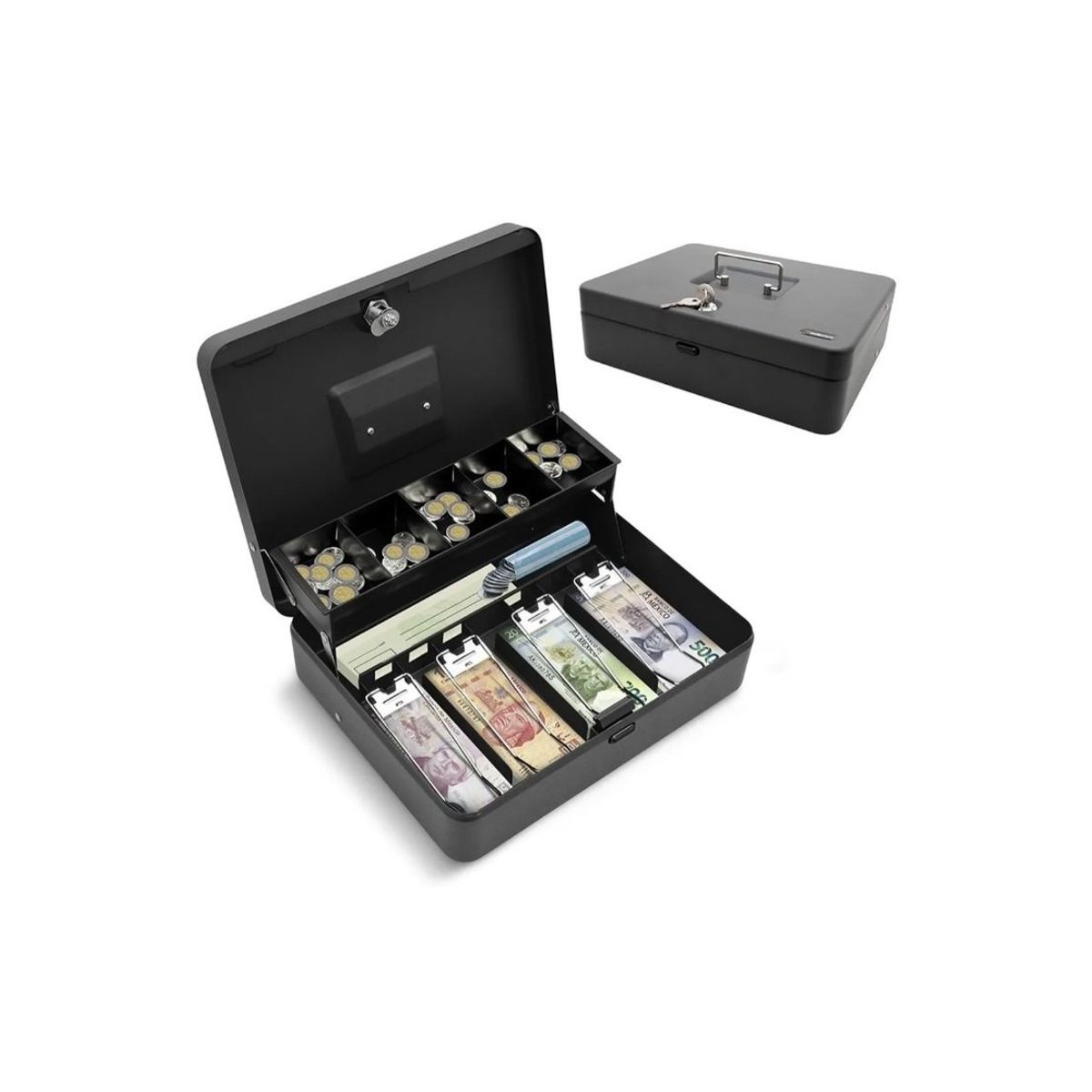 GENERICO - Caja De Dinero Portátil Con Cerradura De Seguridad