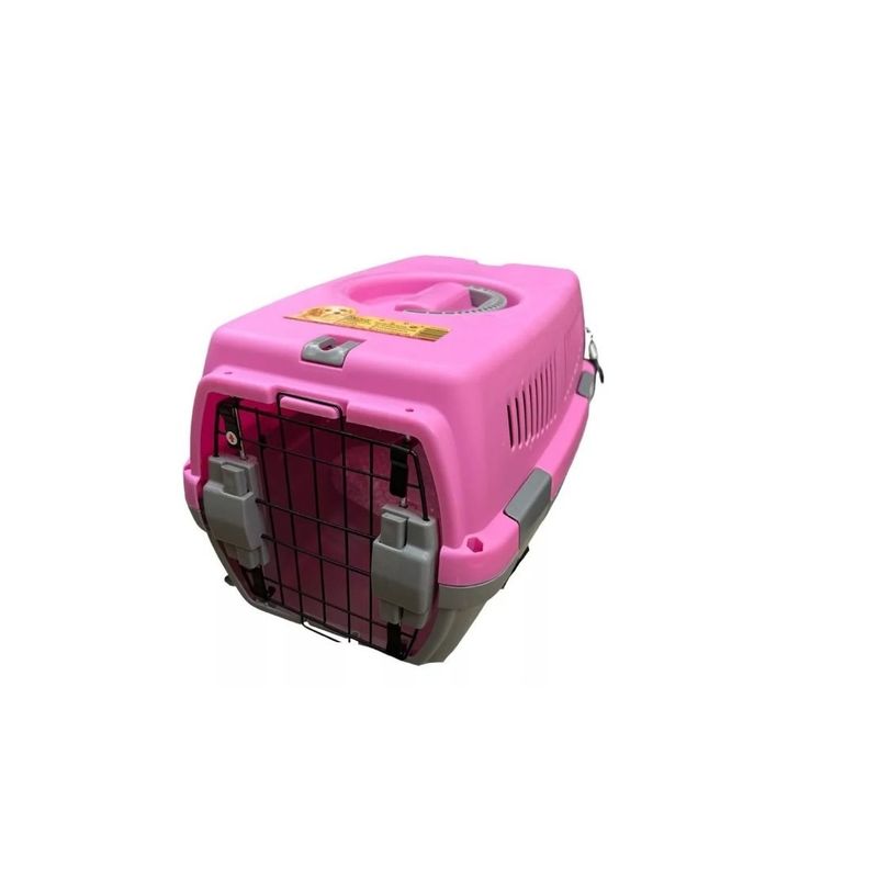 GENERICO - Jaula Caja Transporte Mascotas Perros Gatos Tamaño S Rosa