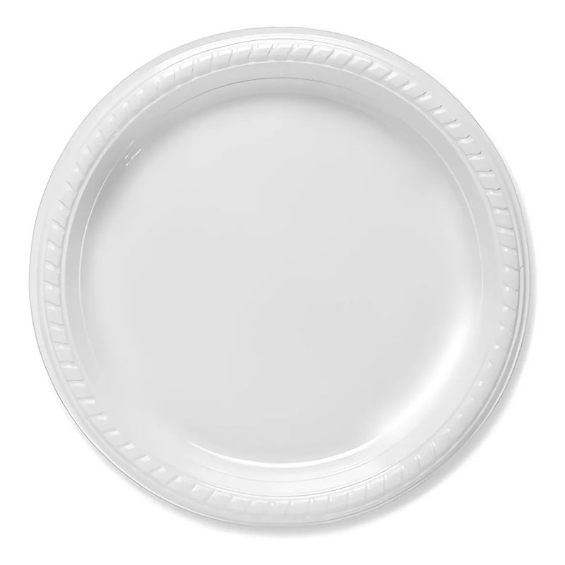 GENERICO - Plato Plastico 23cm x 10 unidades