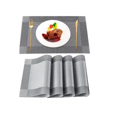 GENERICO - Set 4 Individuales De Mesa Plata