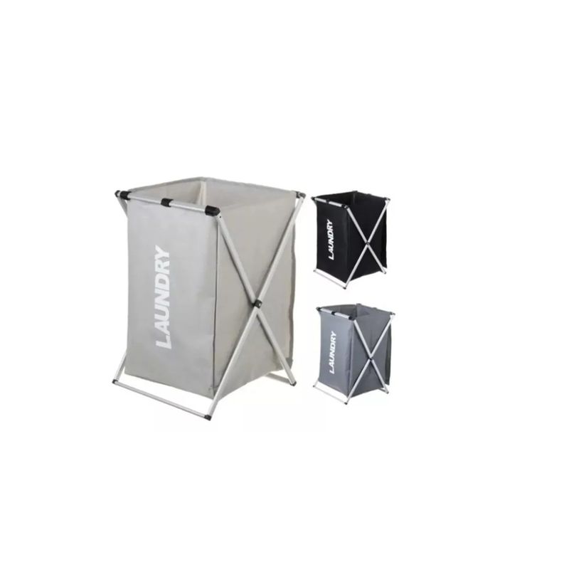 GENERICO - Canasto Ropa Sucia Plegable Gris