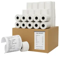GENERICO - Caja 50 Rollos Papel Térmico 80x80mm Papel Impresora Térmica