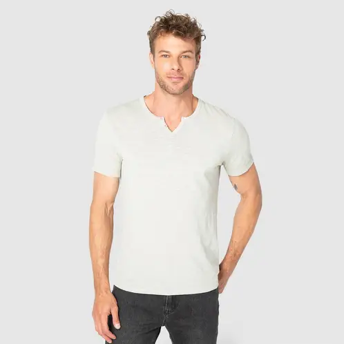 BUBBA - Polera Henley Sand Black