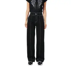 EFESIS - JEANS FORZA WIDE ALFORZA DELANTERA - Negro
