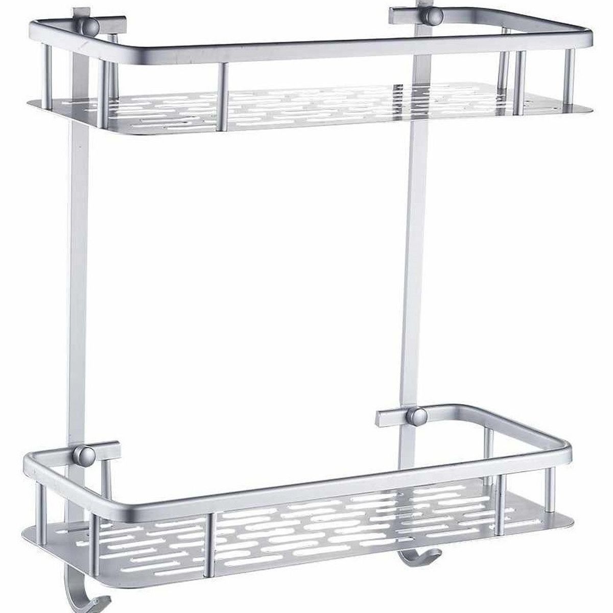 KUANGYE - Repisa Pared Especial Baño y 2 Niveles Aluminio Estantes