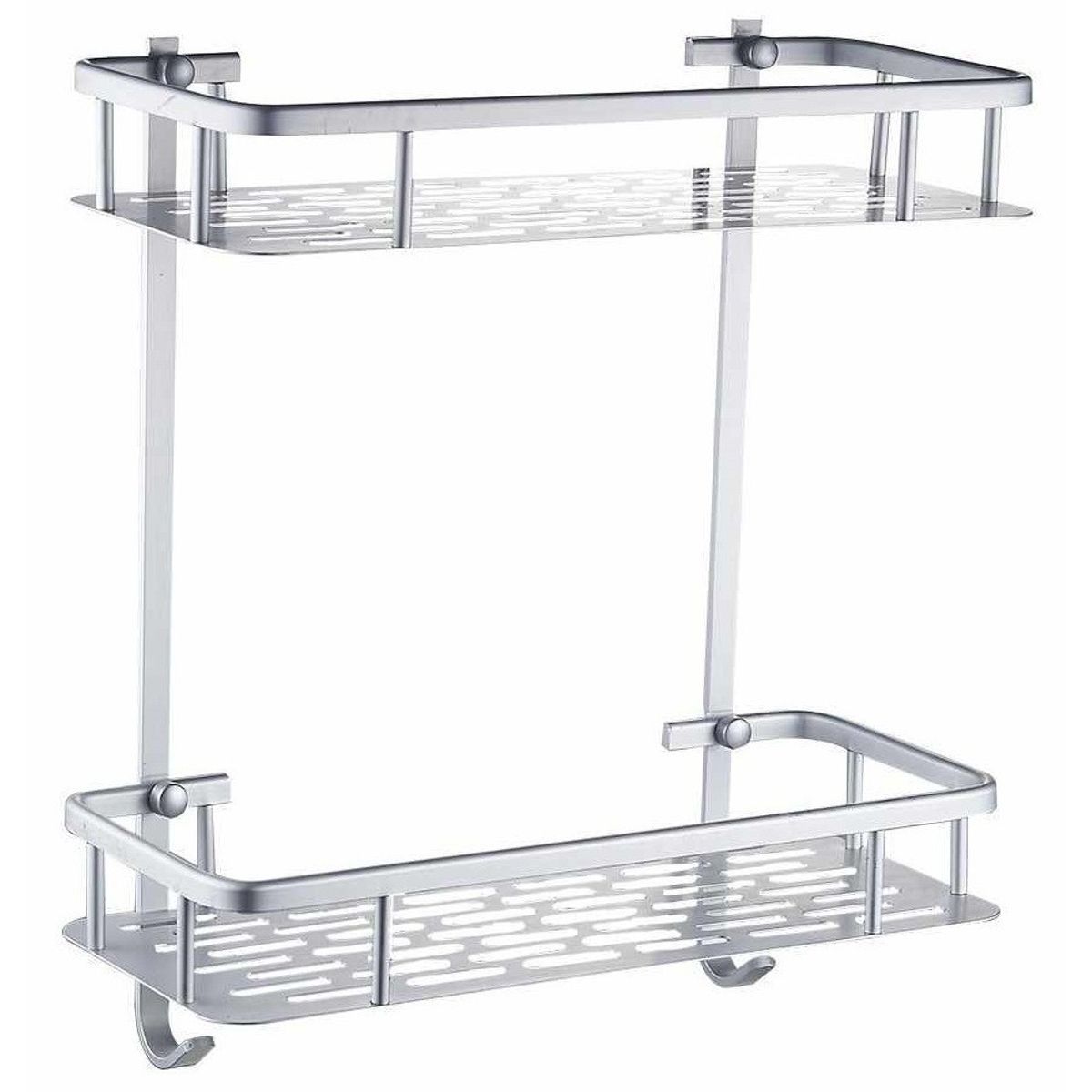 KUANGYE - Repisa Pared Especial Baño y 2 Niveles Aluminio Estantes