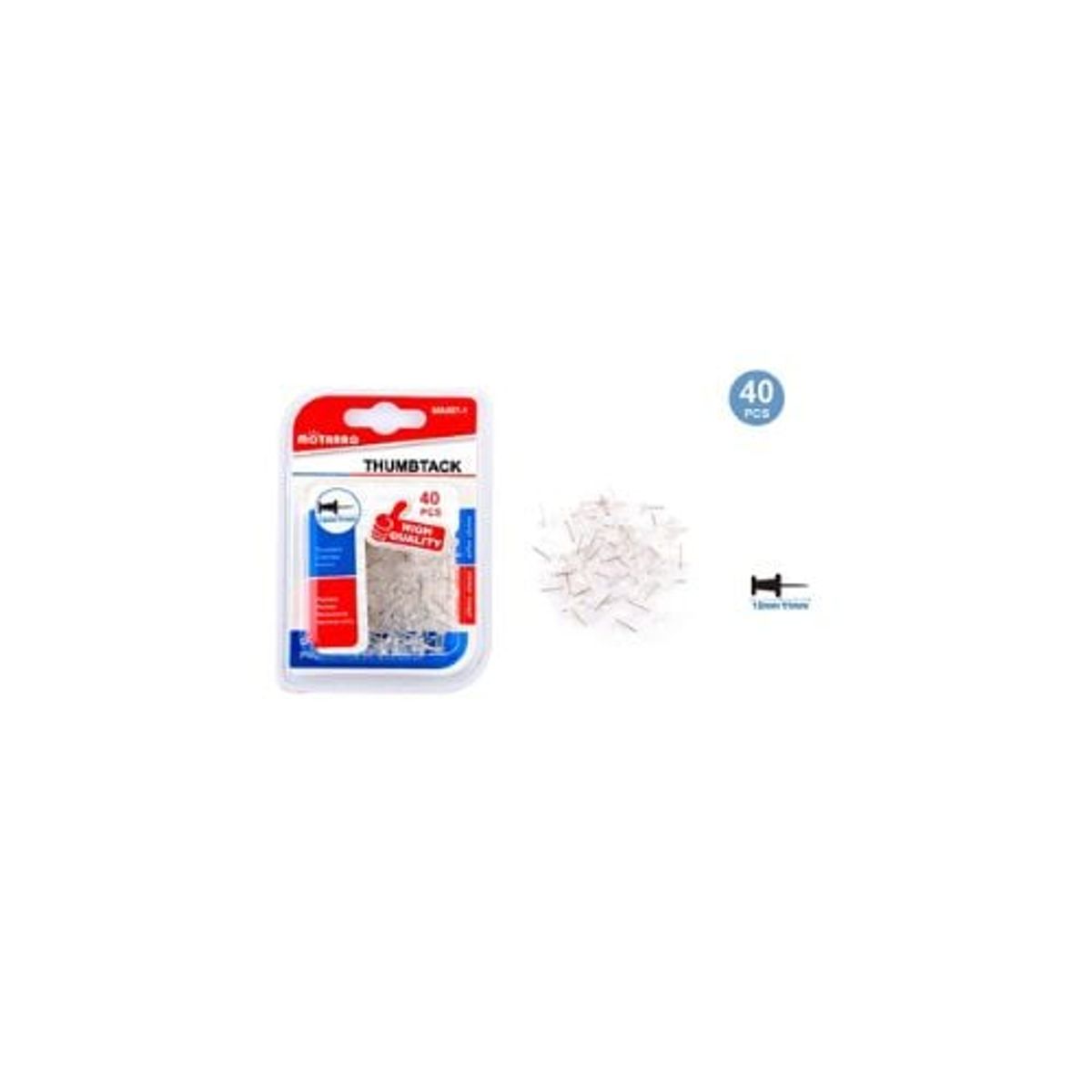 GENERICO - Chinche Transparente 40 Pcs